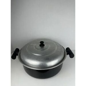 Sturdy Silver and Black Cooking Pot